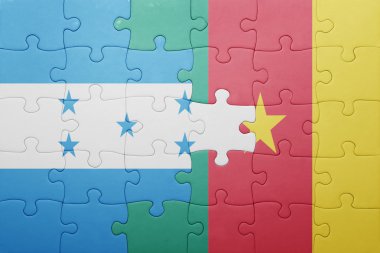 honduras ve Kamerun ulusal bayrak ile bulmaca
