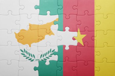 Kıbrıs ve Kamerun ulusal bayrak ile bulmaca