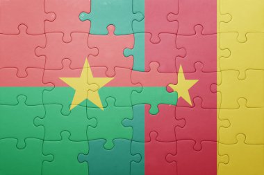 burkina faso ve Kamerun ulusal bayrak ile bulmaca