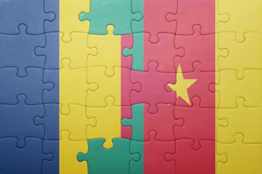 chad ve Kamerun ulusal bayrak ile bulmaca