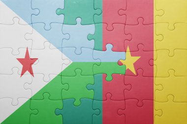Cibuti ve Kamerun ulusal bayrak ile bulmaca