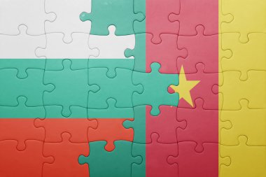 Bulgaristan ve Kamerun ulusal bayrak ile bulmaca