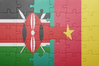 kenya ve Kamerun ulusal bayrak ile bulmaca