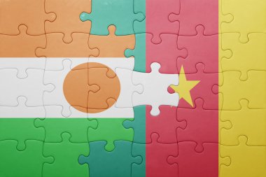 Nijer ve Kamerun ulusal bayrak ile bulmaca