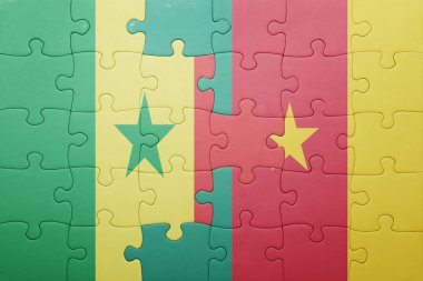 senegal ve Kamerun ulusal bayrak ile bulmaca