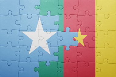 Somali ve Kamerun ulusal bayrak ile bulmaca