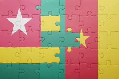 togo ve Kamerun ulusal bayrak ile bulmaca