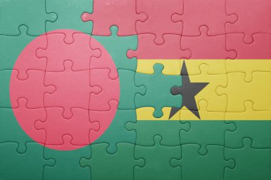 Gana ve Bangladeş Ulusal bayrak ile bulmaca