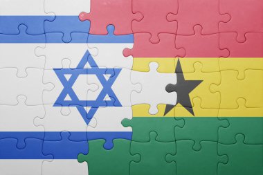 Gana ve İsrail ulusal bayrak ile bulmaca