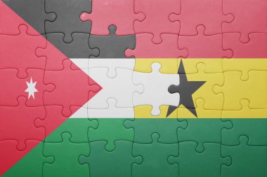 Gana ve Ürdün ulusal bayrak ile bulmaca
