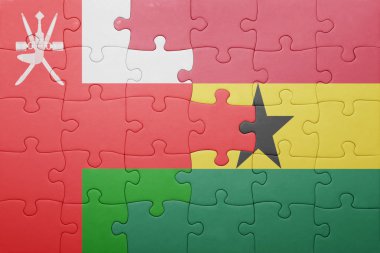 Gana ve Umman ulusal bayrak ile bulmaca