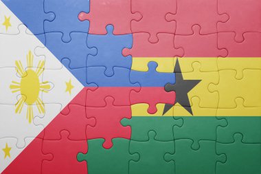 Gana ve Türkiye ulusal bayrak ile bulmaca