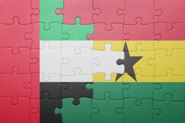 Gana ve Birleşik Arap Emirlikleri bayrağı ile bulmaca