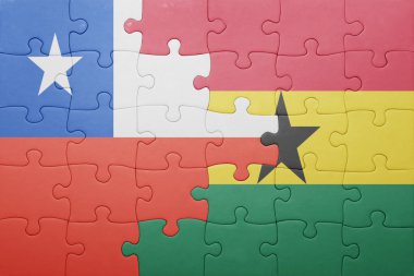 Gana ve Şili ulusal bayrak ile bulmaca