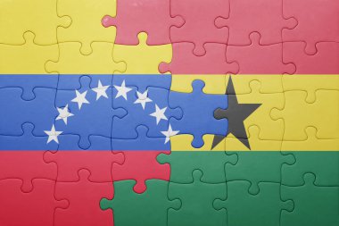 Gana ve venezuela ulusal bayrak ile bulmaca