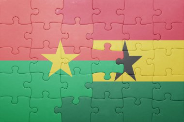Gana ve burkina faso ulusal bayrak ile bulmaca