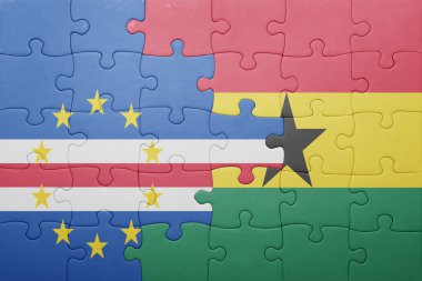 Gana ve cape verde ulusal bayrak ile bulmaca