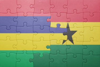 Gana ve Türkiye ulusal bayrak ile bulmaca