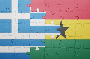 Türkiye ve Yunanistan ulusal bayrak ile bulmaca