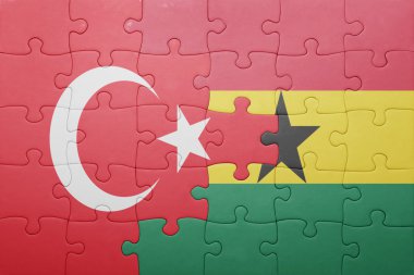 Gana ve Türkiye'nin ulusal bayrak ile bulmaca