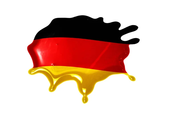 Пятно с национальным флагом Германии — стоковое фото
