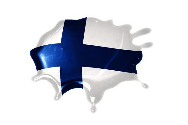 Blot with national flag of finland — Stock Photo, Image