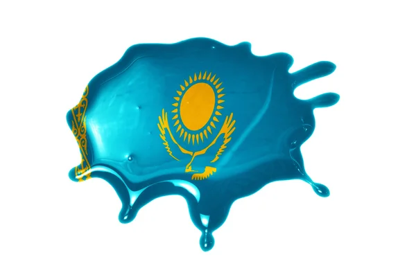 Blot met nationale vlag van Kazachstan — Stockfoto