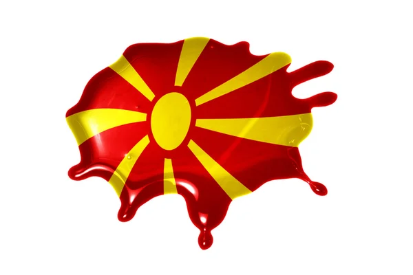 Blot s národní vlajka Makedonie — Stock fotografie