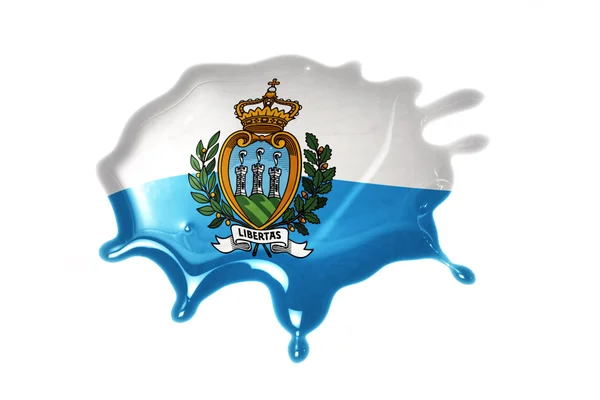 Пятно с национальным флагом Сан-Марино — стоковое фото