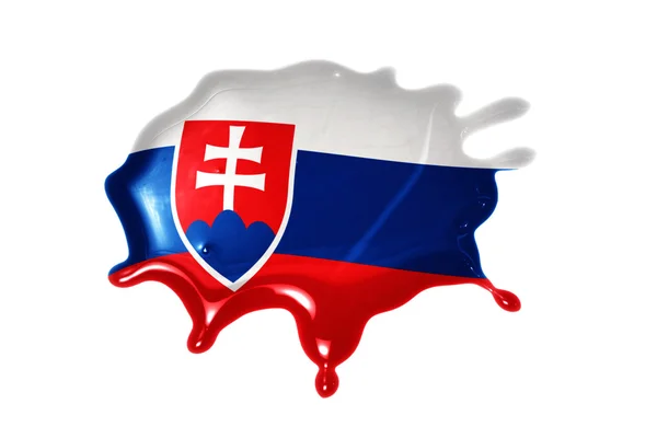 Blot with national flag of slovakia — Stock Photo, Image