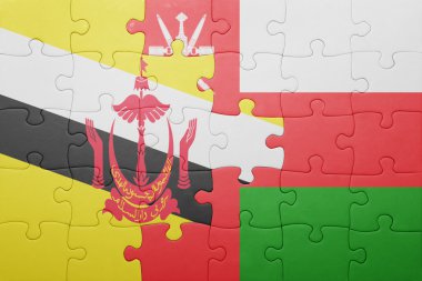 brunei ve Umman ulusal bayrak ile bulmaca