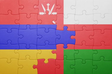 Ermenistan ve Umman ulusal bayrak ile bulmaca