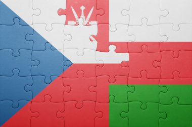 Çek Cumhuriyeti ve Umman ulusal bayrak ile bulmaca