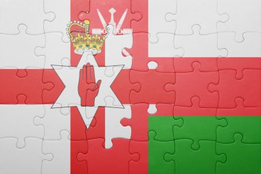 Kuzey İrlanda ve Umman ulusal bayrak ile bulmaca