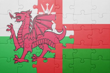 Galler ve Umman ulusal bayrak ile bulmaca