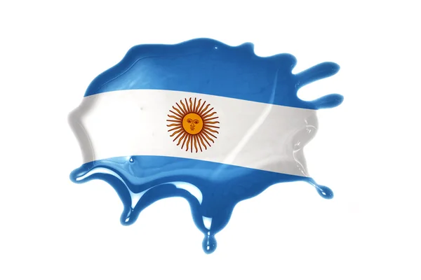 Blot with national flag of argentina — Stock Photo, Image