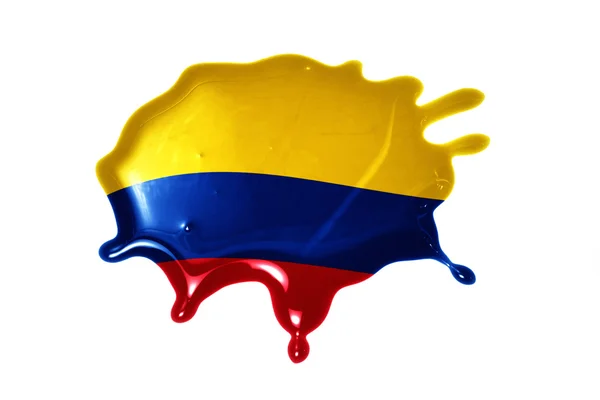 Blot with national flag of colombia — Stock Photo, Image