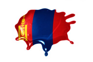 Moğolistan ulusal bayrak ile leke