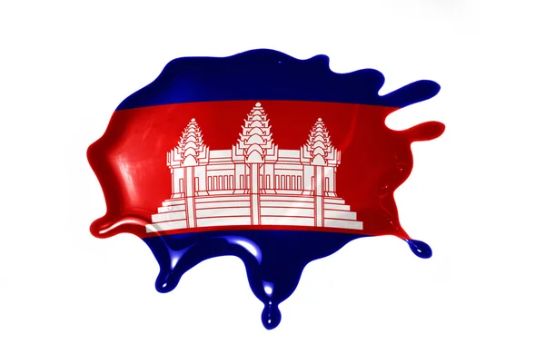 Blot s národní vlajka Kambodži — Stock fotografie