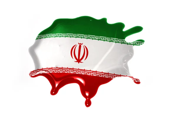 与伊朗国旗污点 — 图库照片