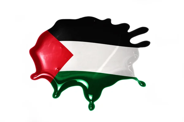 Blot with national flag of palestine — Stock Photo, Image