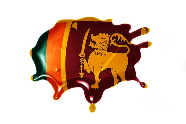 Blot with national flag of sri lanka — Stock Photo, Image
