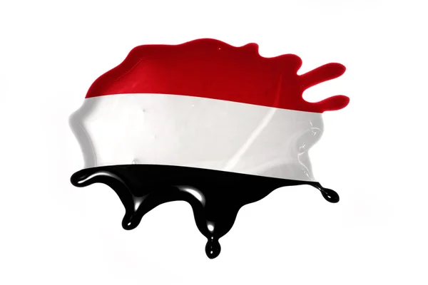 예멘의 국기와 오 점 — 스톡 사진
