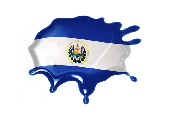 Tache avec le drapeau national de el salvador — Photo