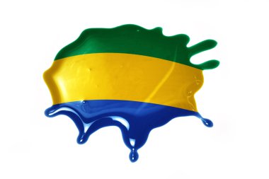 gabon ulusal bayrak ile leke