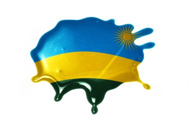 blot with national flag of rwanda clipart
