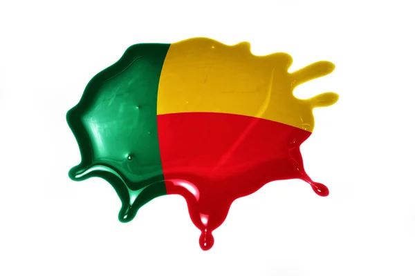Mancha con bandera nacional de benin — Foto de Stock