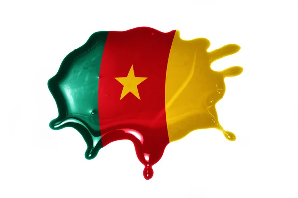 Blot met nationale vlag van Kameroen — Stockfoto