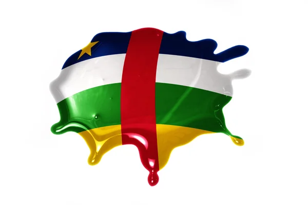 Blot s národní vlajka Středoafrické republiky — Stock fotografie