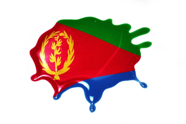 Macchia con bandiera nazionale di eritrea — Foto Stock